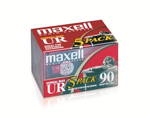 Maxell - Maxell 108562 UR-90 5PK Normal Bias Audio Cassettes 90 Minute With Cases 5 Pack | Cassette