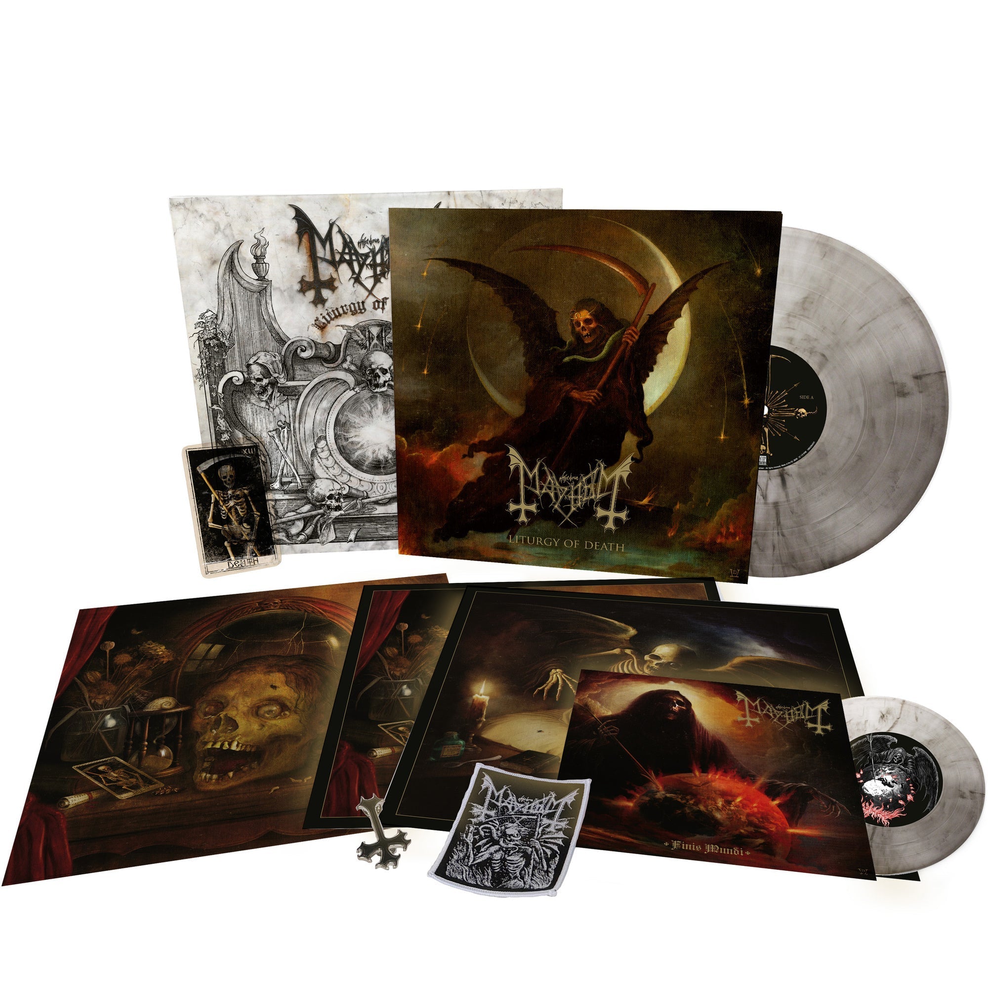 Mayhem | Liturgy Of Death (Limited Edition) [Clear/Black Marbled Vinyl & 7" Box Set] | Vinyl