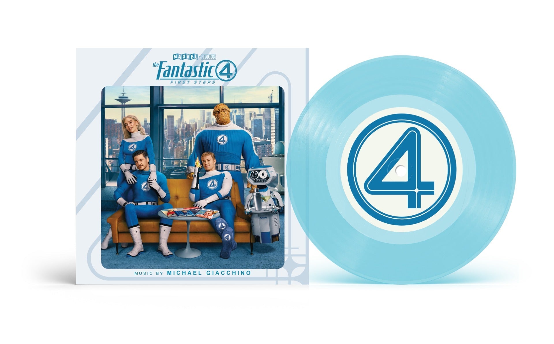 Michael Giacchino/Andrea Datzman - The Fantastic Four: First Steps Main Theme / Let Us Be Devoured [Blue 7" Single] | Vinyl