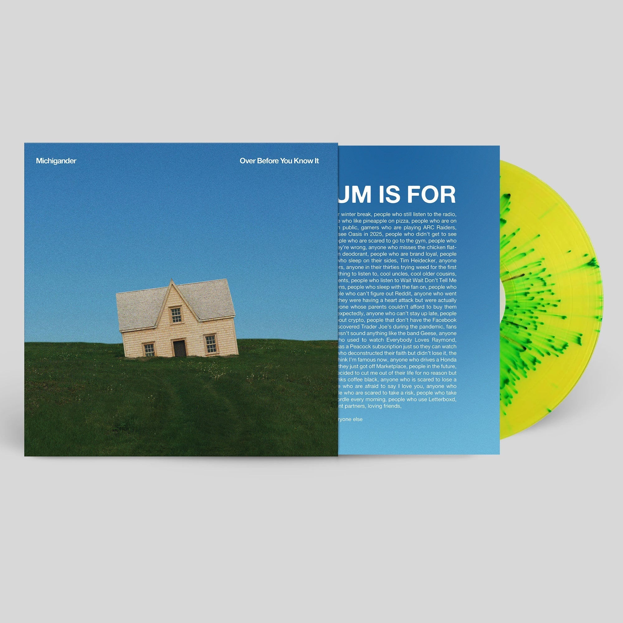 Michigander - Over Before You Know It (Indie Exclusive) [Sunny Lawn Splatter] | Vinyl