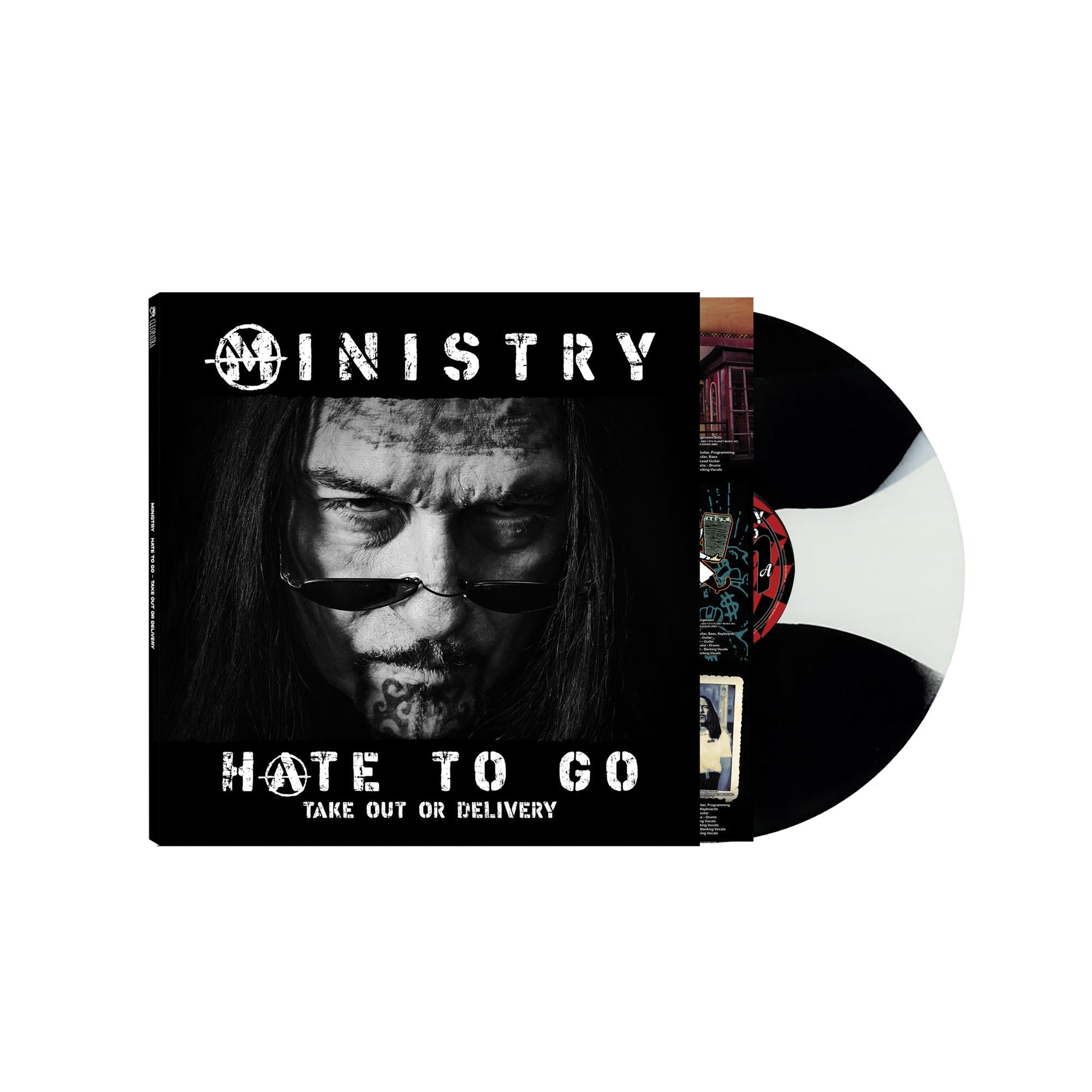 Ministry - Hate To Go - Take Out Or Delivery (Indie Exclusive) [Black/White Butterfly Burst] | Vinyl