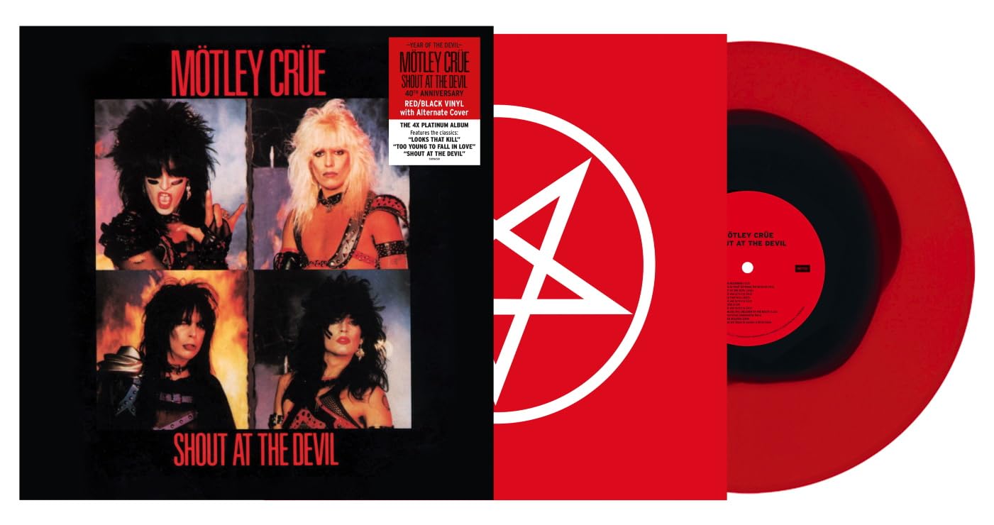 Motley Crue | Shout At The Devil: 40th Anniversary Edition (Limited Edition, Alternate Cover, Red & Black Colored Vinyl) | Vinyl - 0