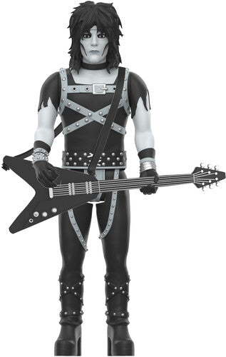 Motley Crue | Super7 - Motley Crue - ReAction Figures Wv2 - Mick Mars (Shout At The Devil - Black & White) (Collectible, Action Figure) | Action Figure