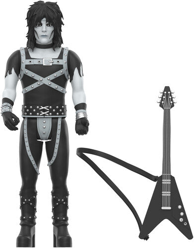 Motley Crue | Super7 - Motley Crue - ReAction Figures Wv2 - Mick Mars (Shout At The Devil - Black & White) (Collectible, Action Figure) | Action Figure