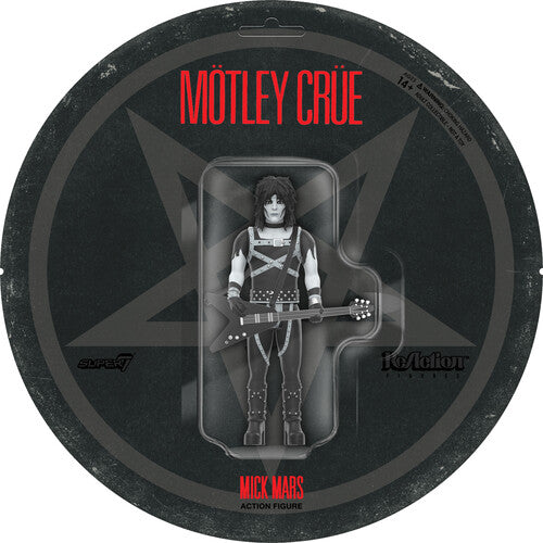 Motley Crue | Super7 - Motley Crue - ReAction Figures Wv2 - Mick Mars (Shout At The Devil - Black & White) (Collectible, Action Figure) | Action Figure