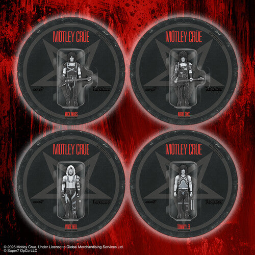 Motley Crue | Super7 - Motley Crue - ReAction Figures Wv2 - Tommy Lee (Shout At The Devil - Black & White) (Collectible, Action Figure) | Action Figure