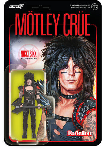 Motley Crue - Super7 - Motley Crue - ReAction Wv1 - Nikki Sixx (Shout at the Devil) (Figure, Collectible, Action Figure) | Action Figure