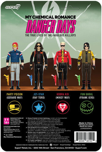 My Chemical Romance | Super7 - My Chemical Romance - ReAction Wv1 - Danger Days: Party Poison (Unmasked) (Collectible, Figure, Action Figure) | Action Figure