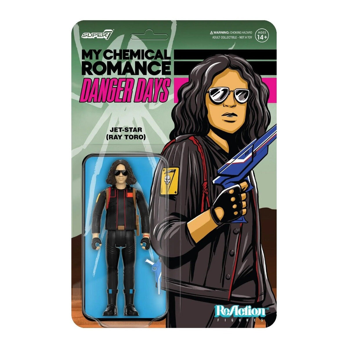 My Chemical Romance | Super7 - My Chemical Romance - ReAction Wv1 (Danger Days - Unmasked) - Jet Star (Unmasked) (Collectible, Figure, Action Figure) | Action Figure