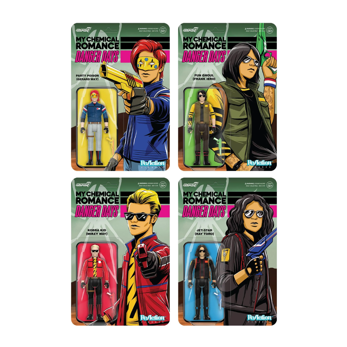 My Chemical Romance | Super7 - My Chemical Romance - ReAction Wv1 (Danger Days - Unmasked) - Kobra Kid (Unmasked) (Collectible, Figure, Action Figure) | Action Figure