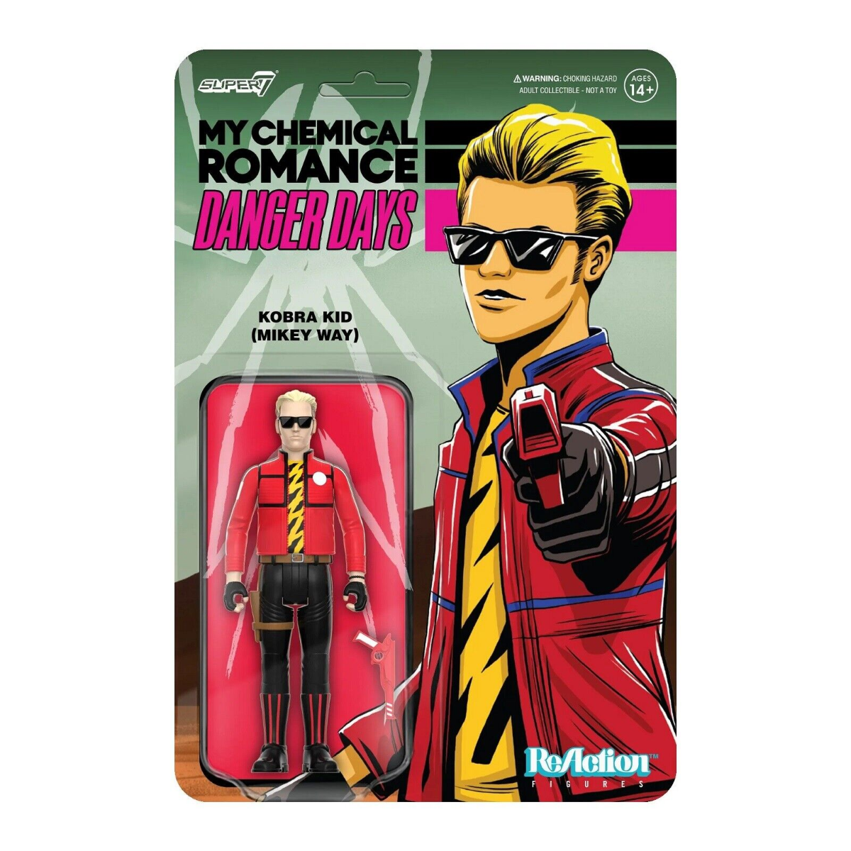 My Chemical Romance | Super7 - My Chemical Romance - ReAction Wv1 (Danger Days - Unmasked) - Kobra Kid (Unmasked) (Collectible, Figure, Action Figure) | Action Figure