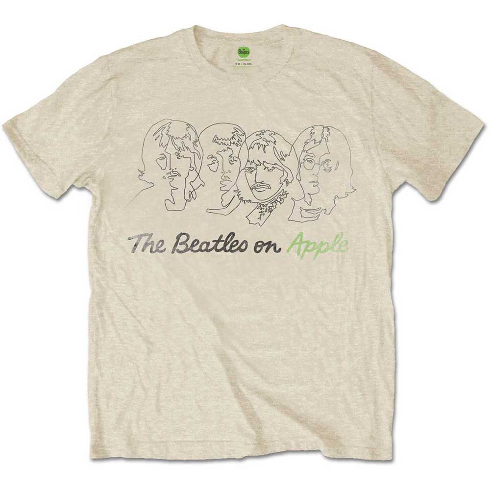 The Beatles - Outline Faces on Apple | T-Shirt Neutral