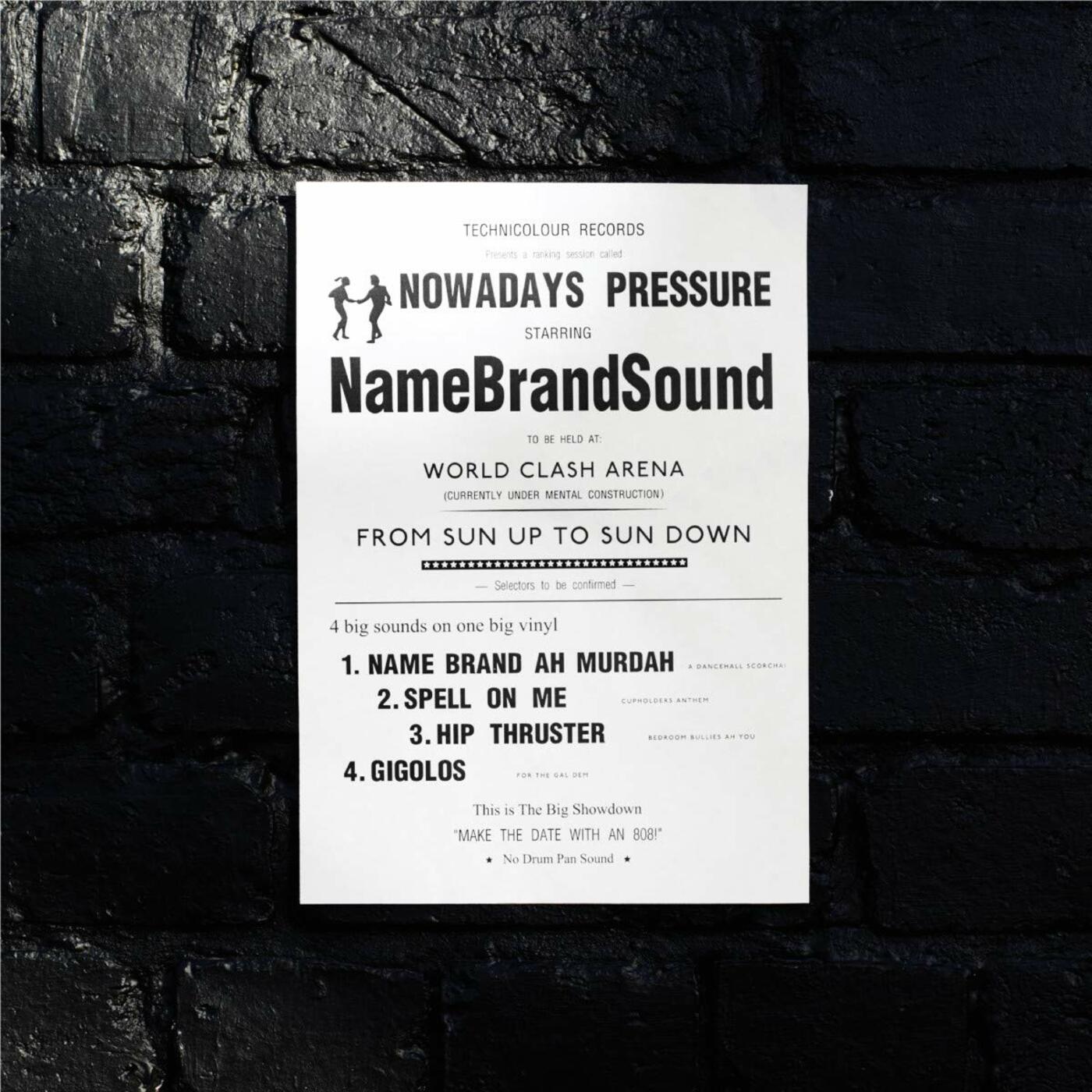 Name Brand Sound - Nowadays Pressure - 12" | Vinyl