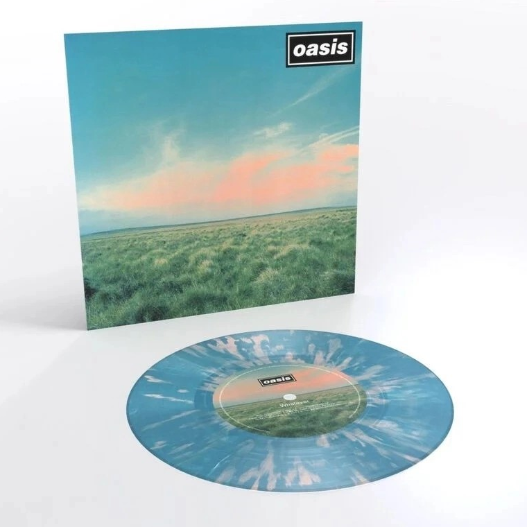 Oasis | Whatever (30th Anniversary) (Limited Edition, Blue & Pink Splatter Colored Vinyl) (7" Single) | Vinyl