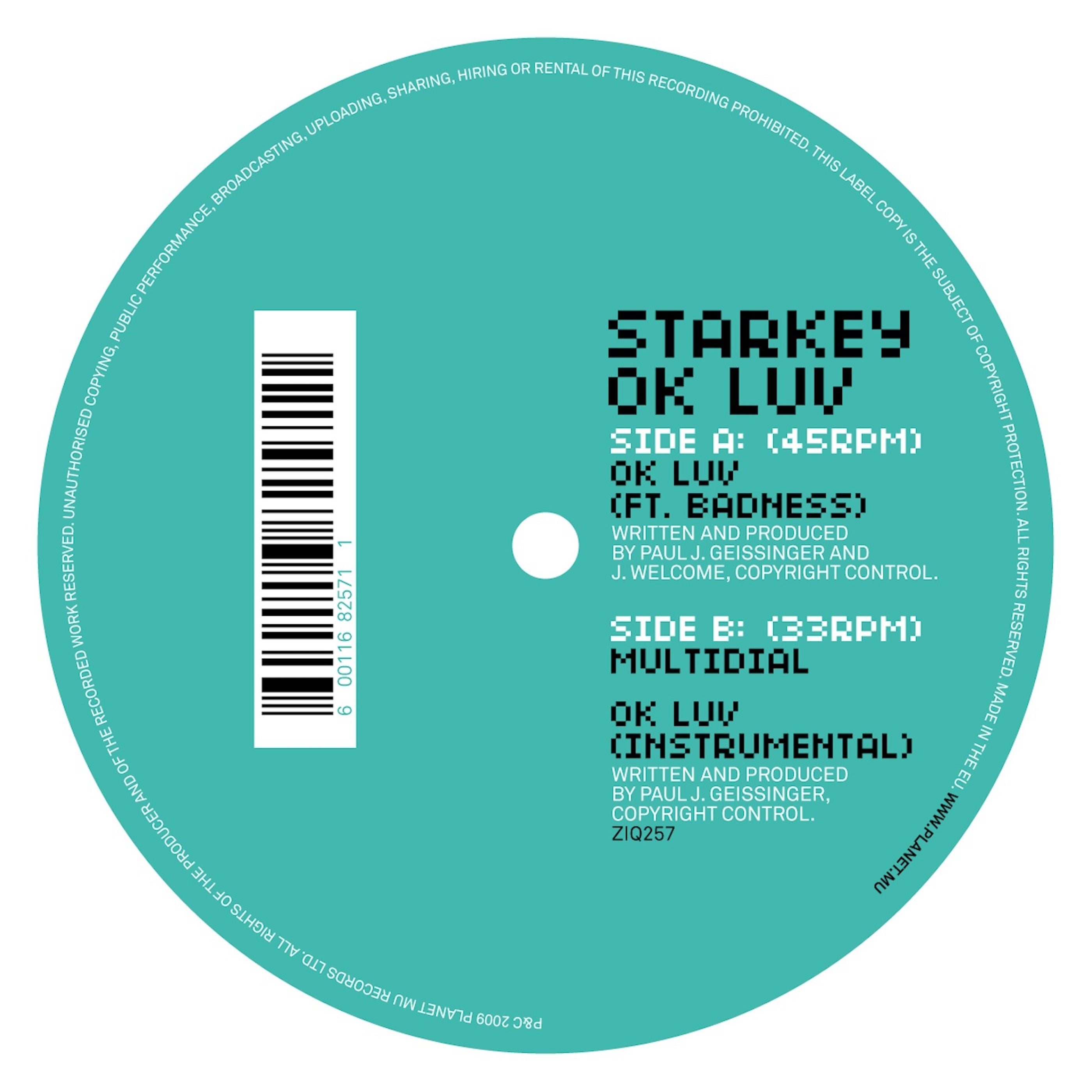 Starkey - OK Luv - 12" | Vinyl