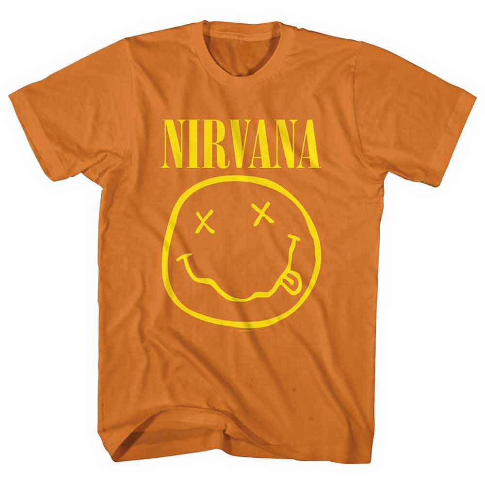 Nirvana - Yellow Happy Face | T-Shirt Orange