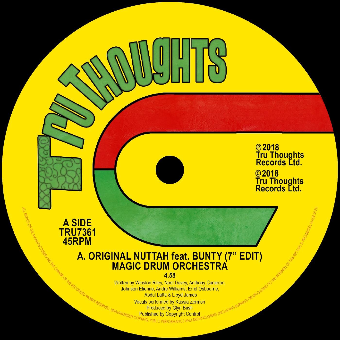 Magic Drum Orchestra - Original Nuttah feat. Bunty (7" Edit)/Dread Nourishment | Vinyl