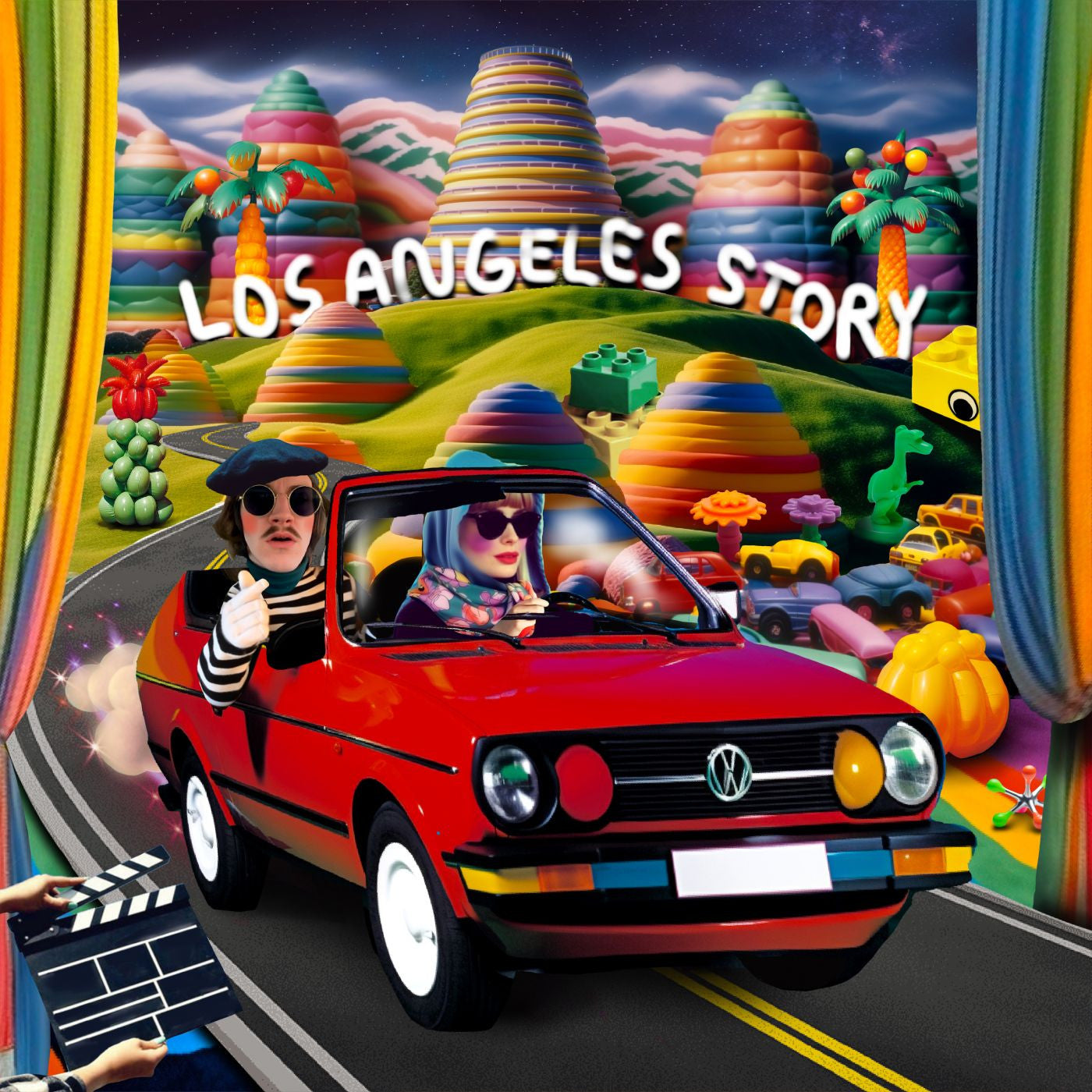 Paul + Kate Bollinger Cherry | Los Angeles Story (Clear W/ Red And Black Swirl Vinyl) | Vinyl
