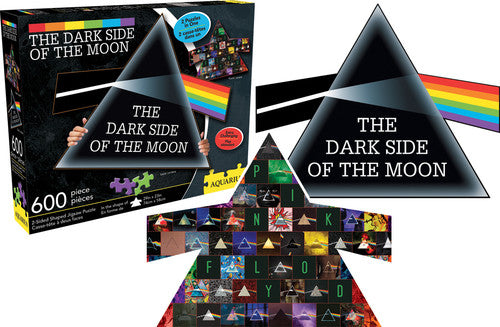 Pink Floyd | Dark Side of the Moon Collage & Prism 600 PC Two-Sided Triangle Jigsaw Puzzle | Accessories