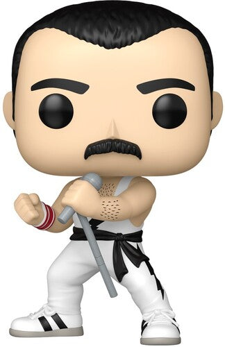 Queen - Funko POP! Rocks: Queen - Freddie Mercury (White Singlet) (Vinyl Figure, Collectible) | Action Figure