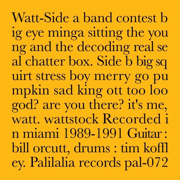 WATT - Recorded in Miami 1989-1991 | Vinyl