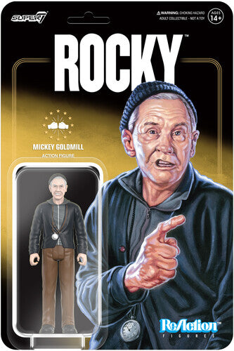 Rocky - Super7 - Rocky I - ReAction Wv3 - Mickey Goldmill (Collectible, Figure, Action Figure) | Action Figure