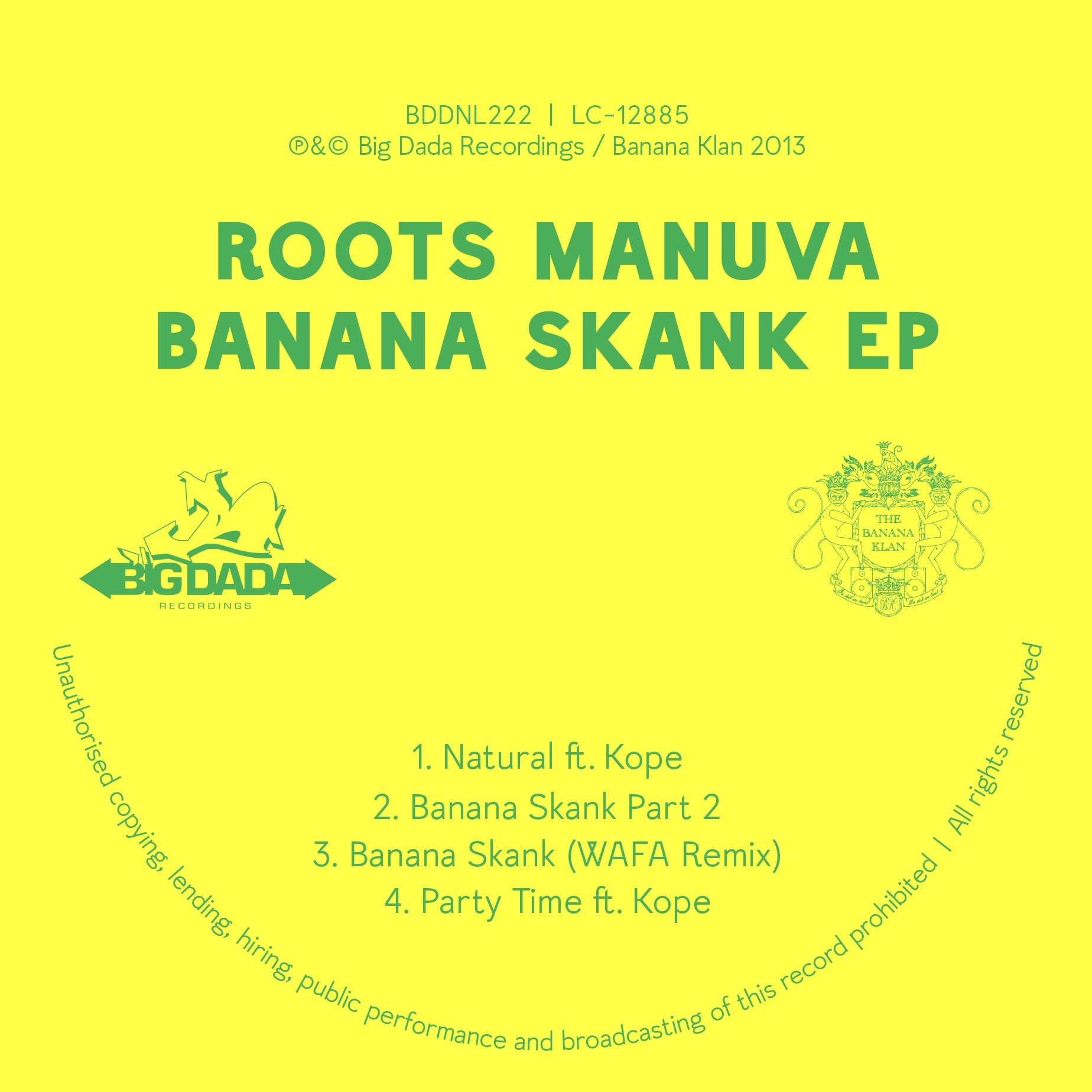 Roots Manuva - Banana Skank - 12" | Vinyl