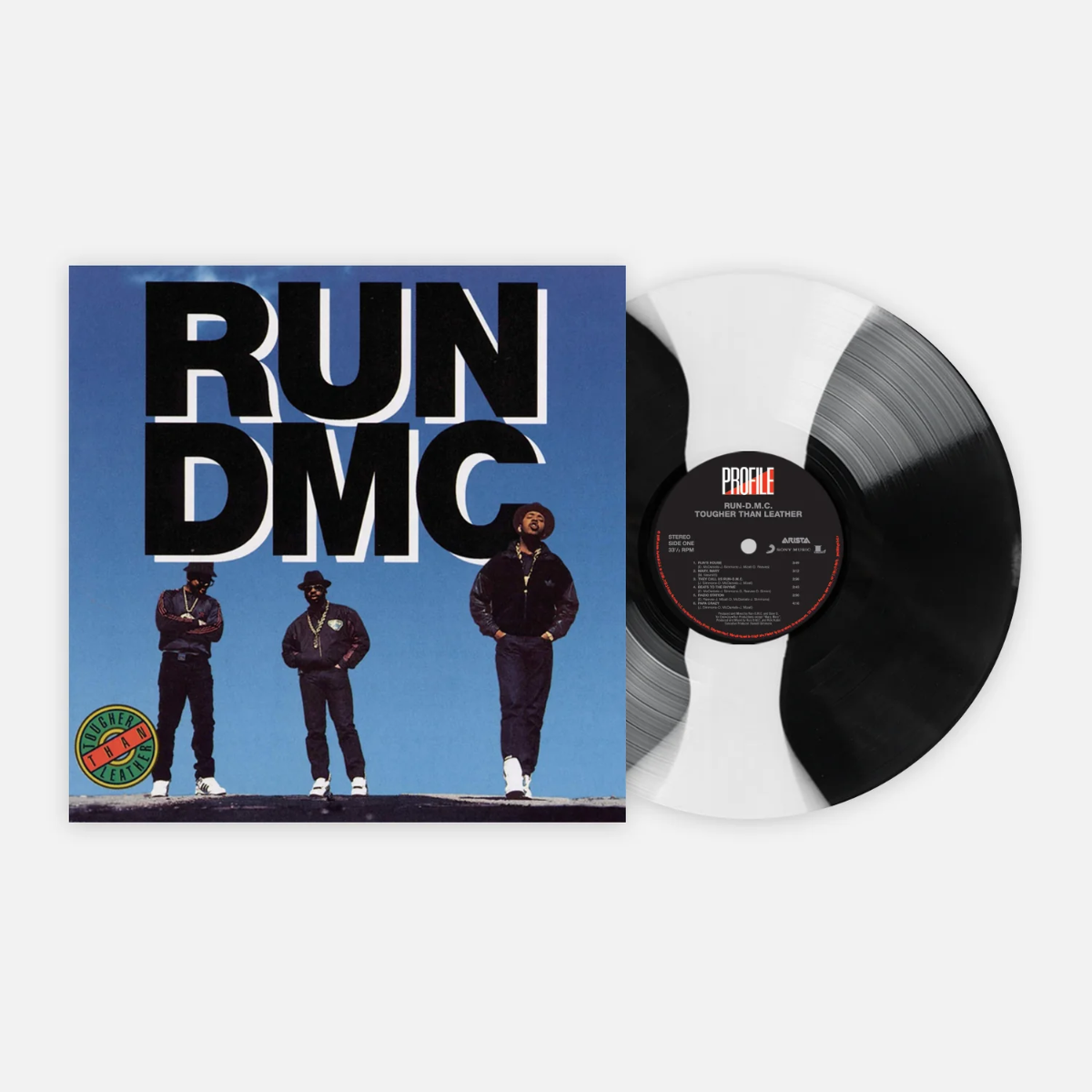 Run-DMC | Tougher Than Leather (Limited Edition, Black & White Stripe Colored Vinyl) | Vinyl