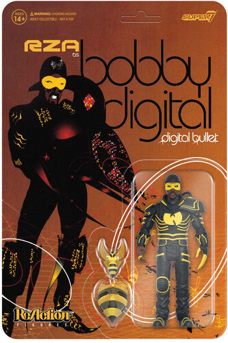 RZA | Super7 - RZA ReAction Wave 2 - Bobby Digital (Digital Bullet) (Collectible, Figure, Action Figure) | Action Figure