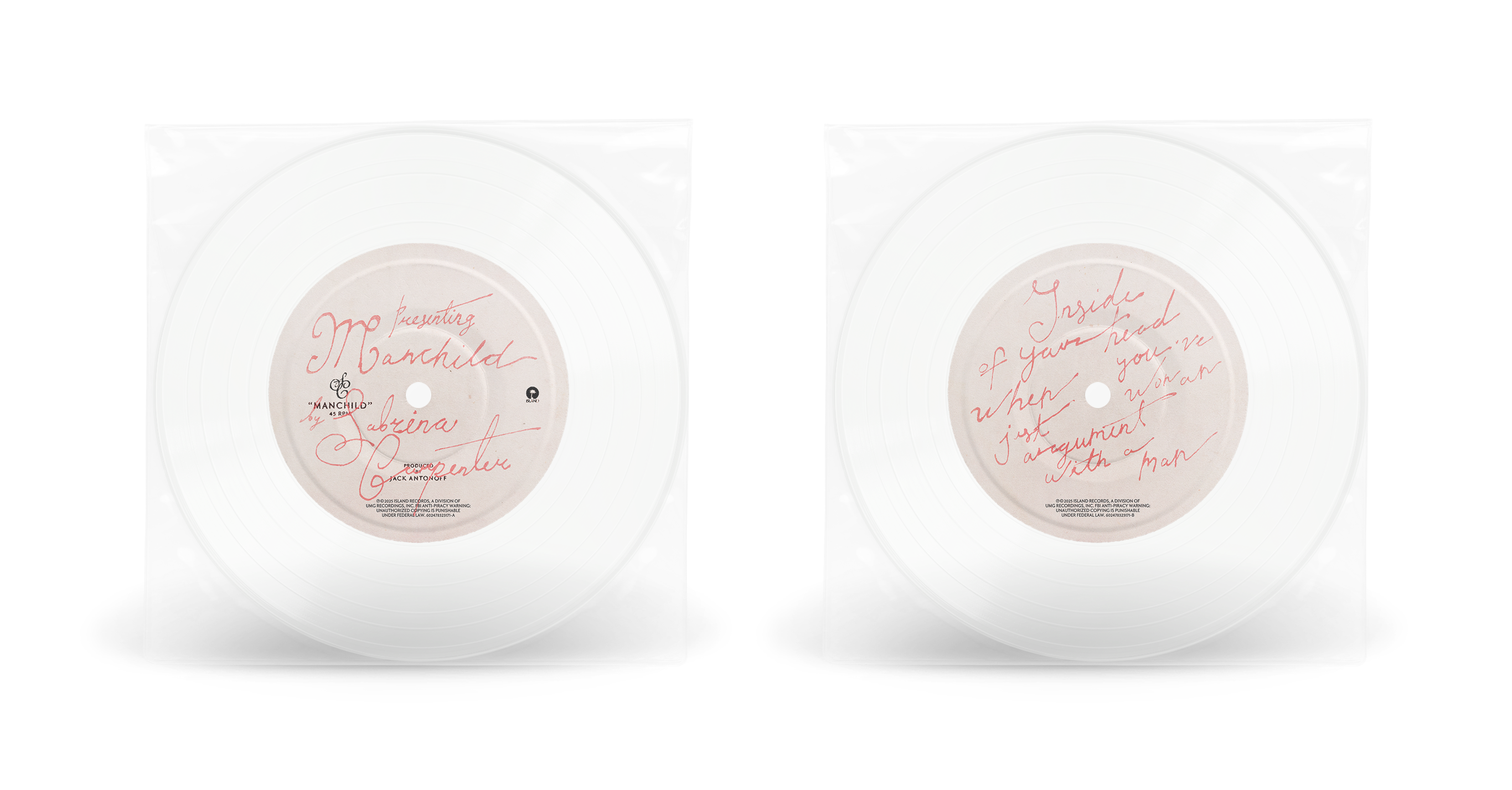 Sabrina Carpenter | Manchild [Clear 7" Single] | Vinyl