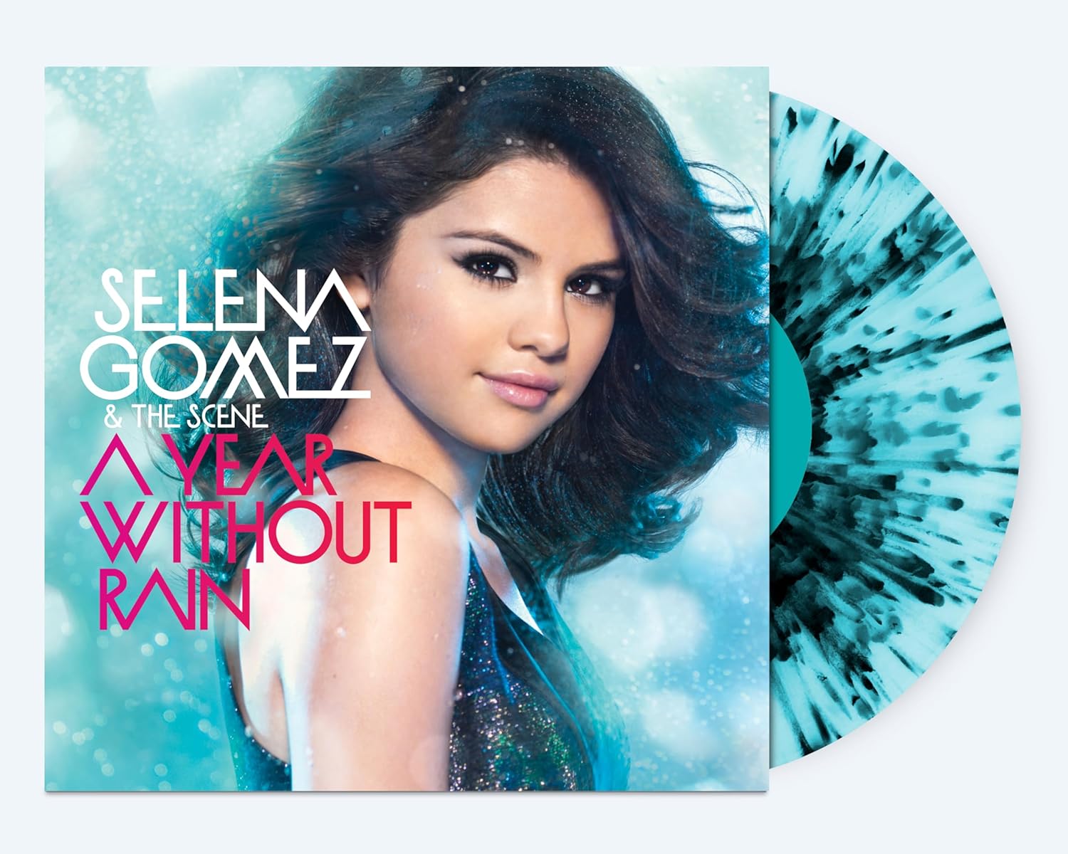 Selena Gomez & The Scene | A Year Without Rain (Limited Edition, Transparent Ice, Blue & Black Splatter Colored Vinyl) | Vinyl