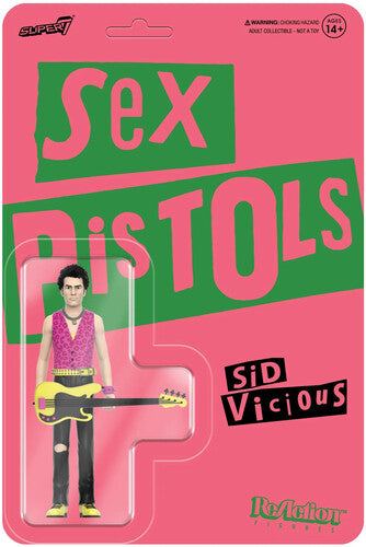Sex Pistols | Super7 - Sex Pistols - ReAction Figures Wv 2 - Sid Vicious (Never Mind the Bollocks) (Collectible, Figure, Action Figure) | Action Figure