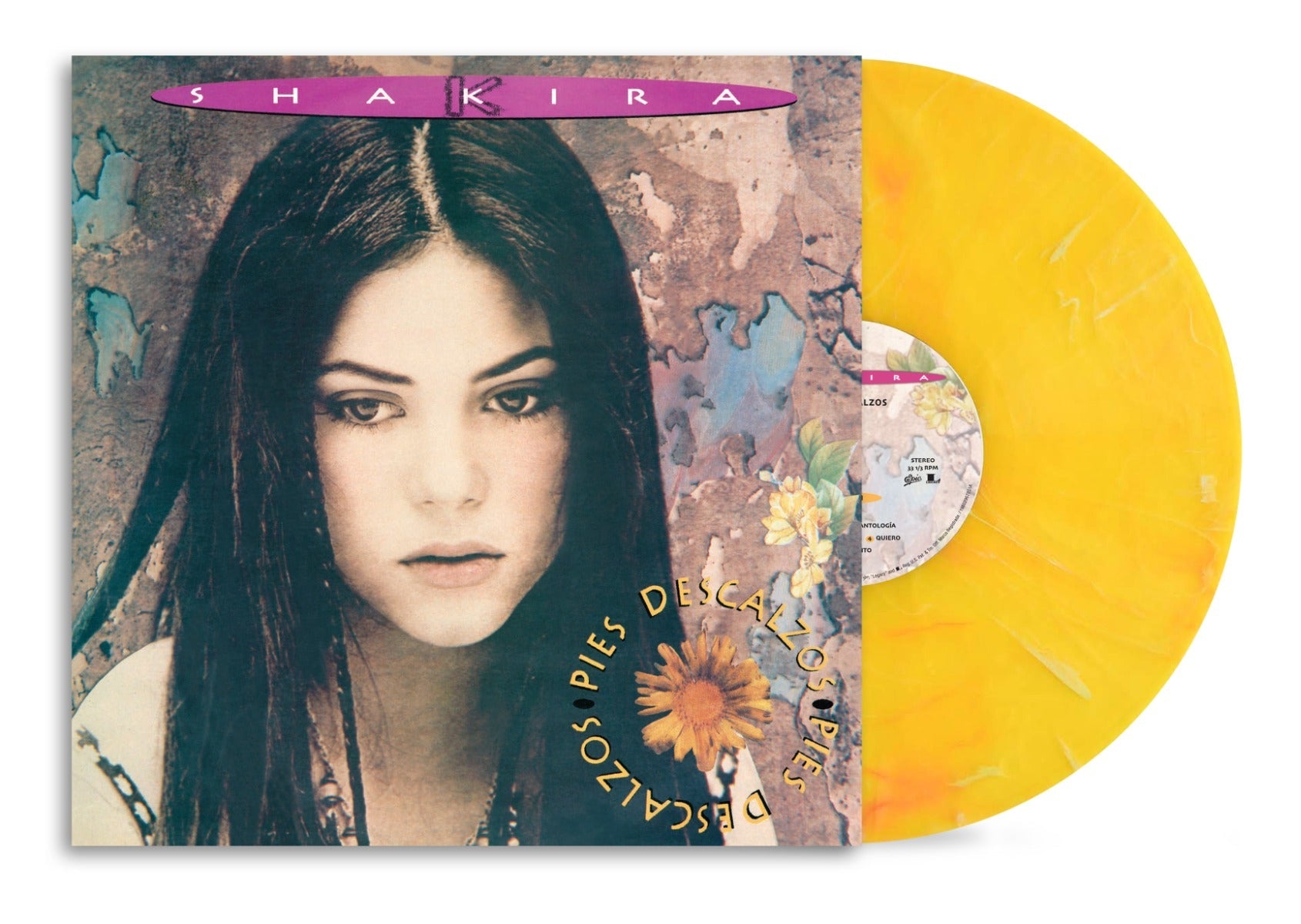 Shakira - Pies Descalzos (30Th Anniversary Vibrant Yellow W/Red Swirl Marble Colored Vinyl) | Vinyl