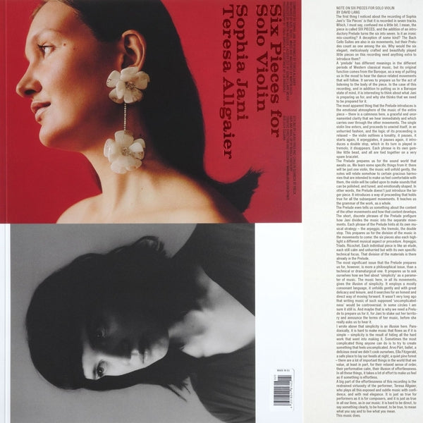 SOPHIA JANI, TERESA ALLGAIER - Six Pieces for Solo Violin | CD