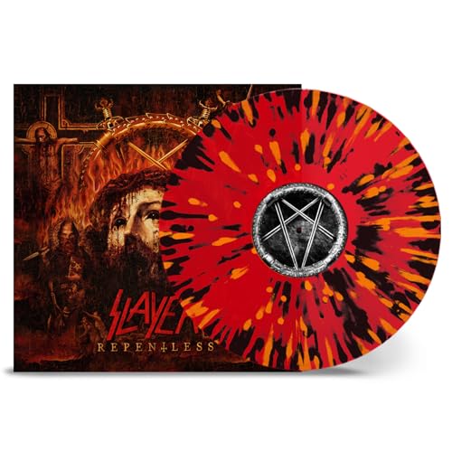 Slayer - Repentless - Transparent Red W/ Orange & Black Splatter | Vinyl
