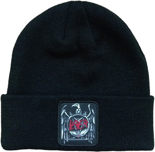 Slayer - Slayer - Eagle Patch - Acrylic Knit Hat - Black BN400SLA (Hat / Cap, One Size Fits All, Black) | Hat