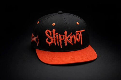 Slipknot - Slipknot - Embroidered Logo with Don't Judge Underbill - 6 Panel Flatbill Snapback Cap - Black/Red | Hat