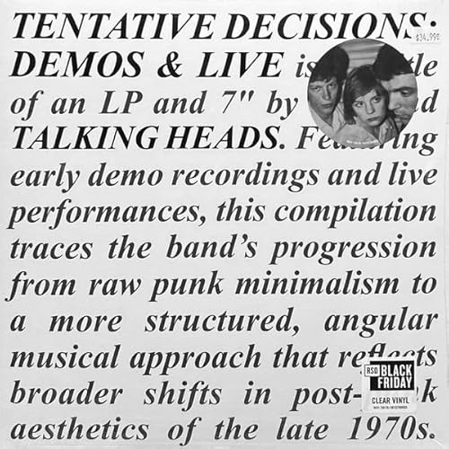 Talking Heads | Tentative Decisions: 1974-1976 [Lp + 7"] [RSD 11.28.25] | Vinyl