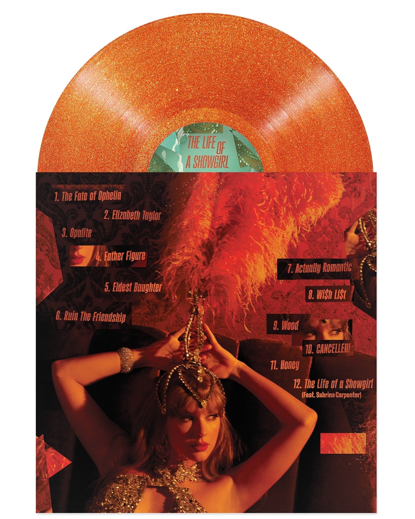 Taylor Swift | The Life Of A Showgirl [Sweat And Vanilla Perfume Portofino Orange Glitter Vinyl] | Vinyl