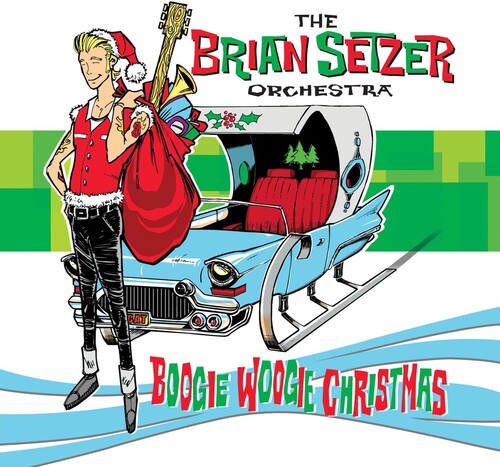 The Brian Setzer Orchestra | Boogie Woogie Christmas (Green & White Splatter Colored Vinyl, Digital Download Card) | Vinyl