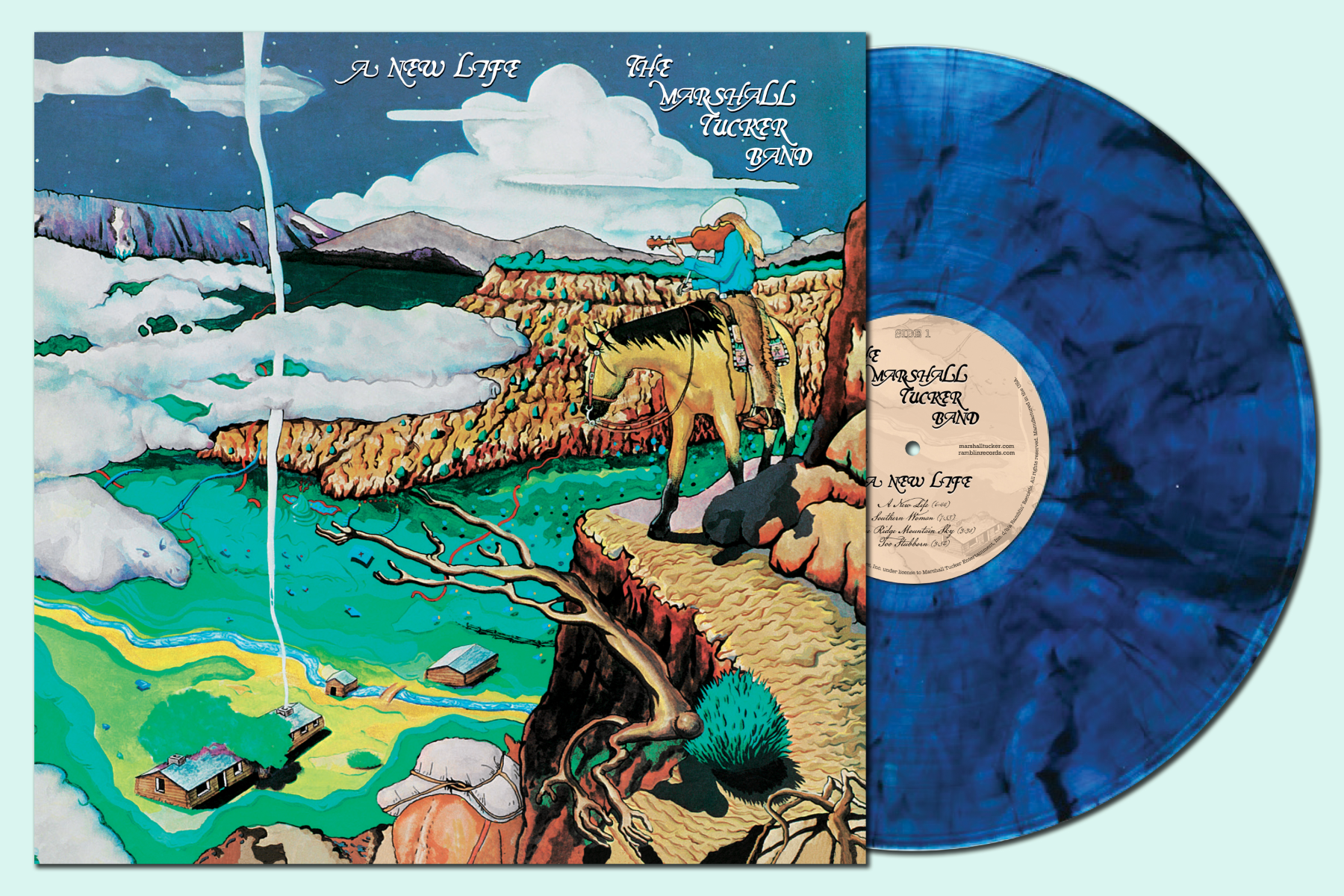 The Marshall Tucker Band | A New Life: 50th Anniversary Edition (Colored Vinyl, Blue Smoke, Anniversary Edition) | Vinyl