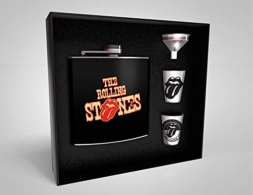 The Rolling Stones - Tongue - Hip Flask + 2 Cups & Funnel | Accessories