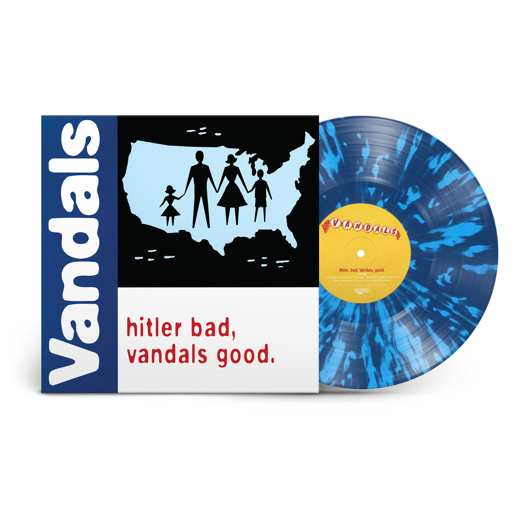 The Vandals | Hitler Bad, Vandals Good. (25th Anniversary Edition) [White/Blue Splatter LP] | Vinyl - 0