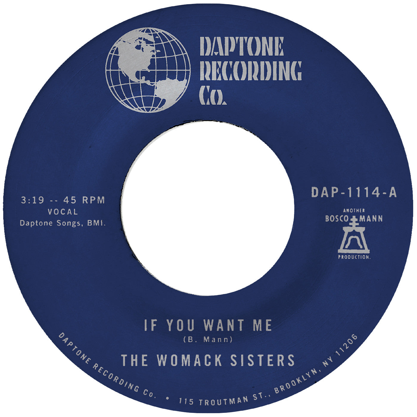 The Womack Sisters | If You Want Me B/W I Just Don'T Want You (To Say Goodbye) | Vinyl
