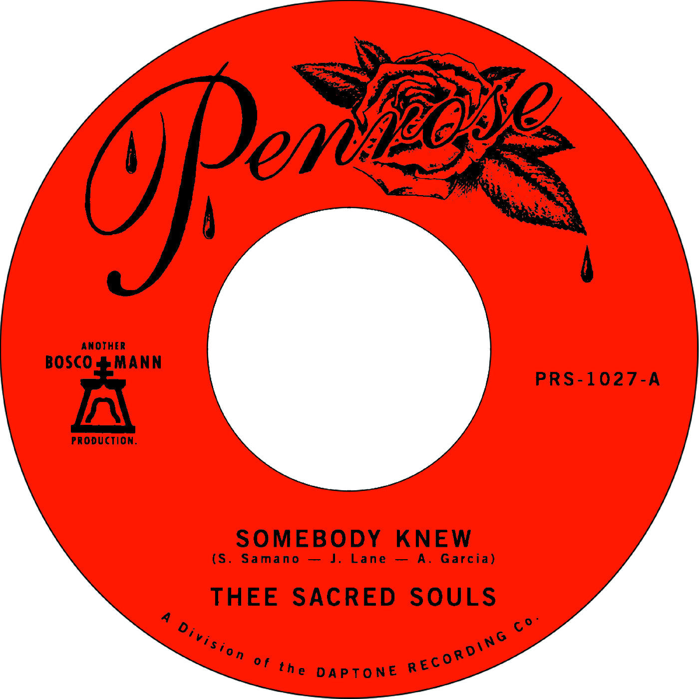 Thee Sacred Souls - Somebody Knew B/W We Don'T Have To Be Alone | Vinyl