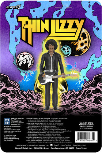 Thin Lizzy | Super7 - Thin Lizzy Reaction Figures - Phil Lynott (Black Leather) (Collectible, Figure, Action Figure) | Action Figure