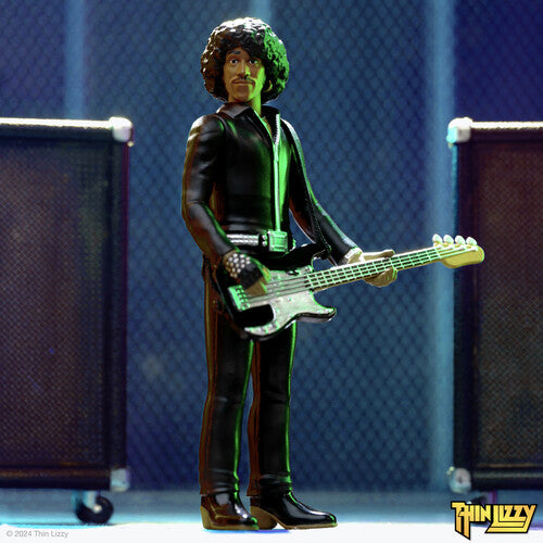 Thin Lizzy | Super7 - Thin Lizzy Reaction Figures - Phil Lynott (Black Leather) (Collectible, Figure, Action Figure) | Action Figure