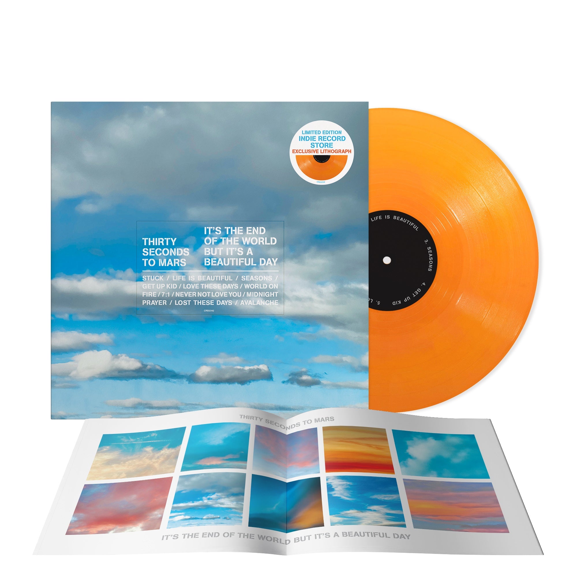 Thirty Seconds To Mars | It's The End Of The World But It's A Beautiful Day [Tangerine LP] [Alternate Cover] | Vinyl