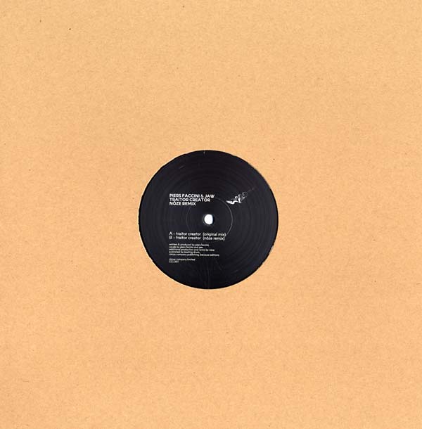 PIERS FACCINI & JAW - Traitor Creator (Nôze Remix) | Vinyl
