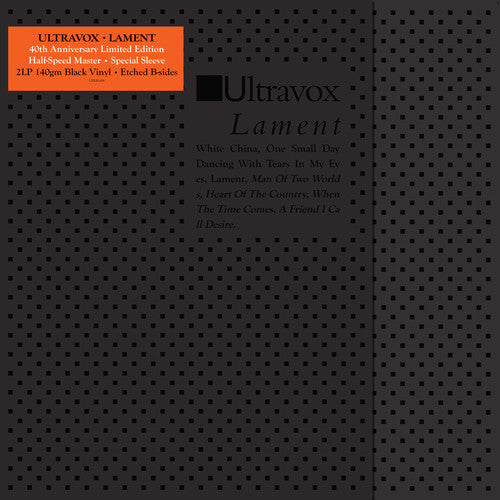 Ultravox - Lament: Limited 40th Anniversary Edition (Deluxe Edition, 140 Gram Vinyl) (2 Lp) | Vinyl